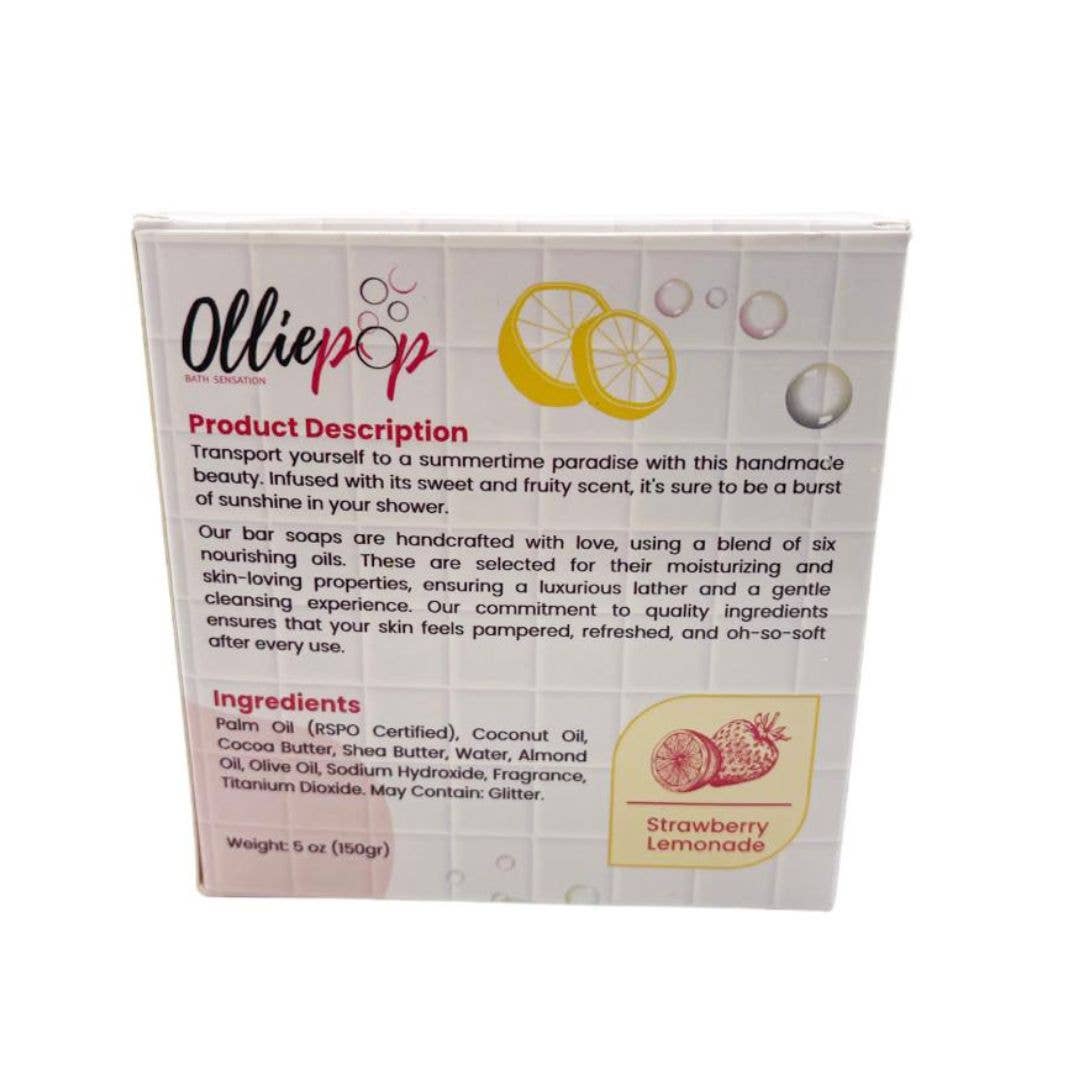 Olliepop - Handmade Pink Lemonade Bar Soap