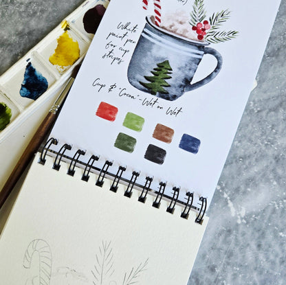 Watercolor Workbook, Spiral Bound, Christmas