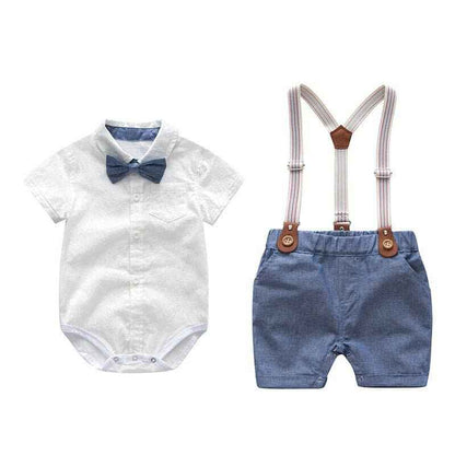 Baby Boy Clothes Party Suits: Blue / 18M