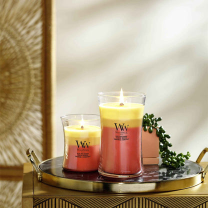 Tropical Sunrise Trilogy Medium Hourglass Candle, 9.7 oz