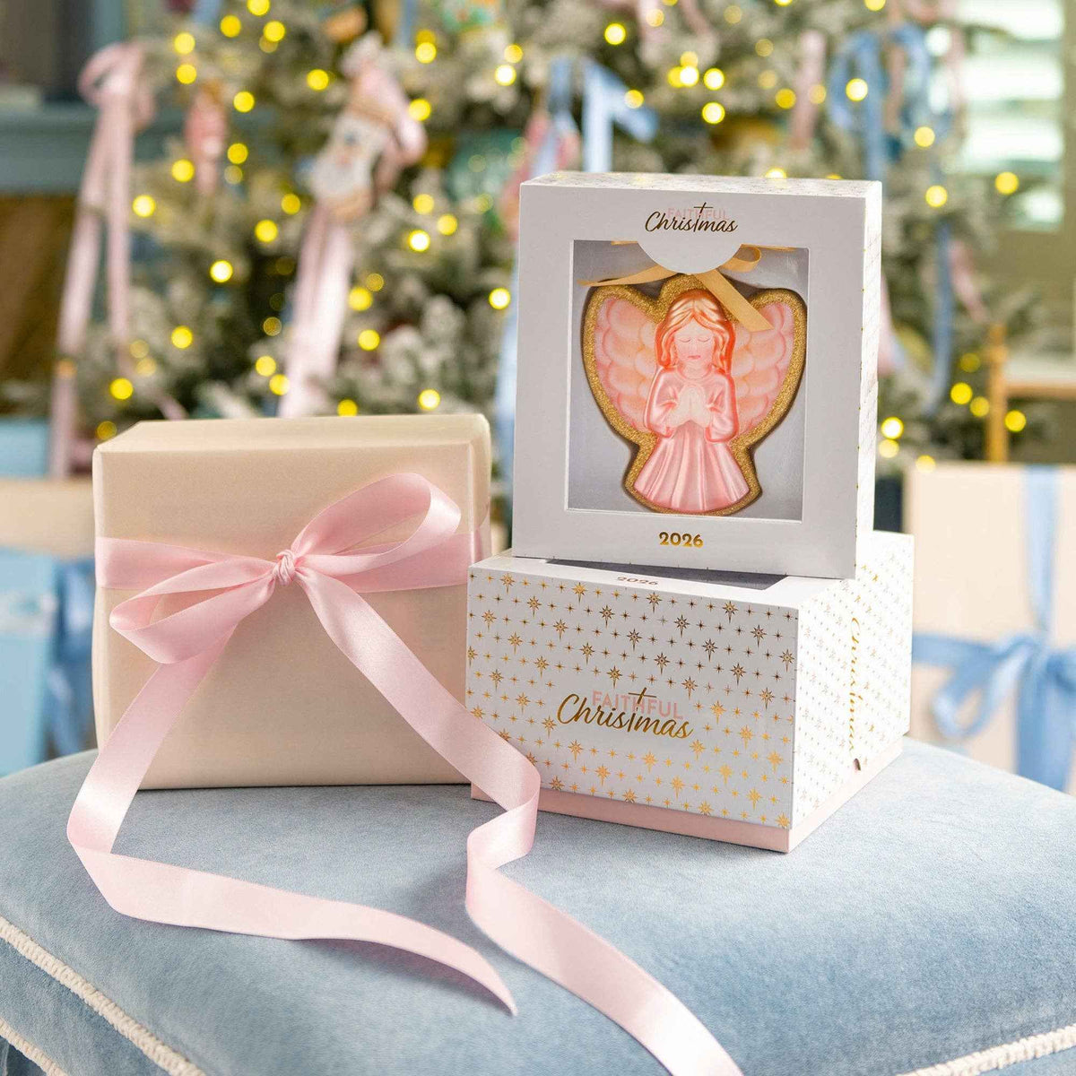 Praying Angel Blown Glass Christmas Ornament – 2026 First Edition