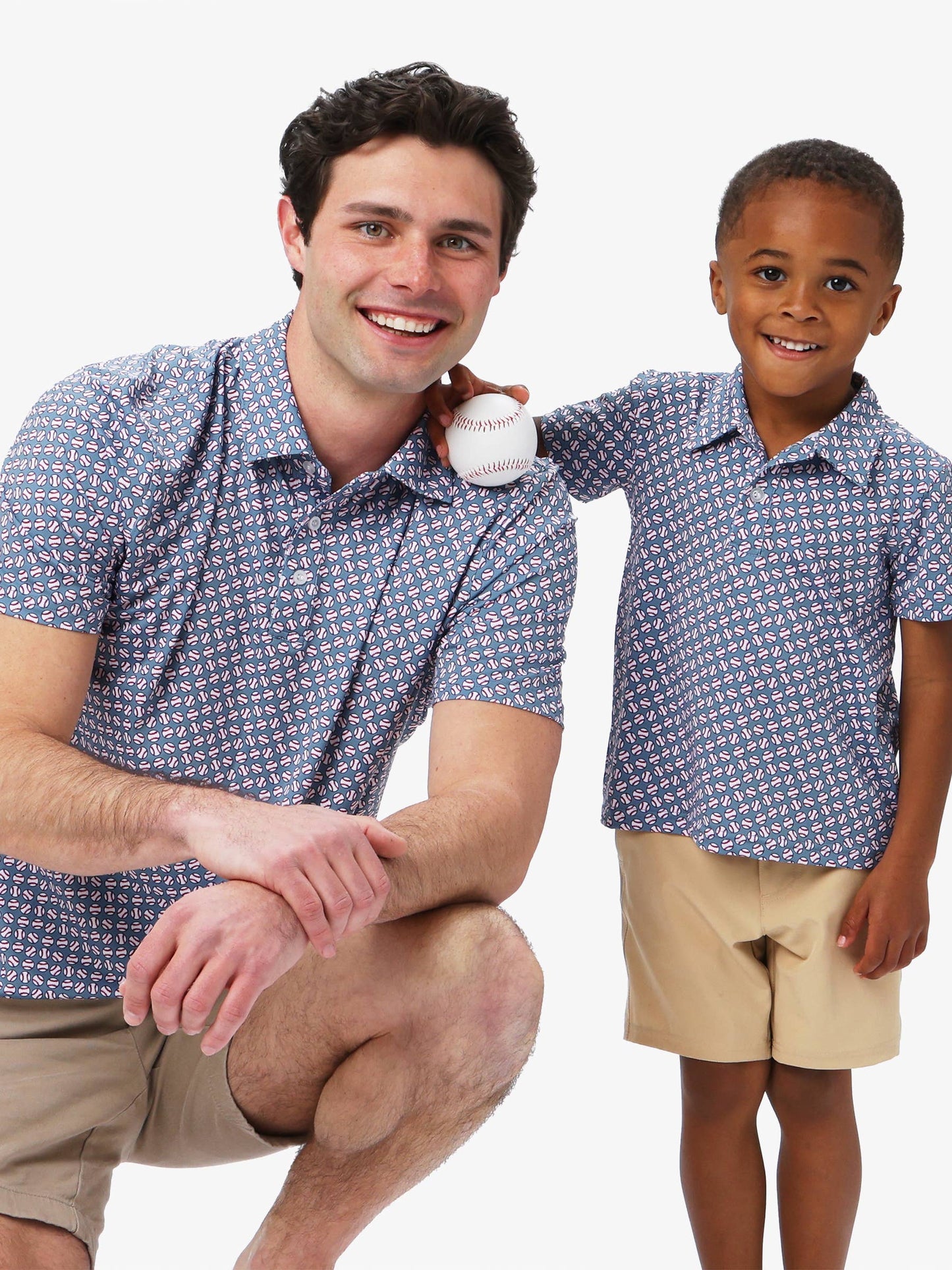 Baby Boys Home Run Performance Polo Romper: Navy / 6-12m