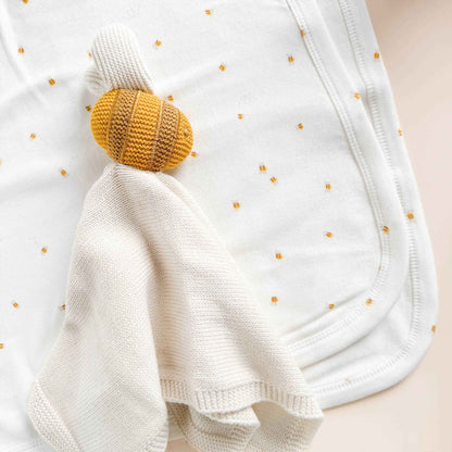Knit Swaddle Blanket Bee Baby Organic Cotton Newborn Gift