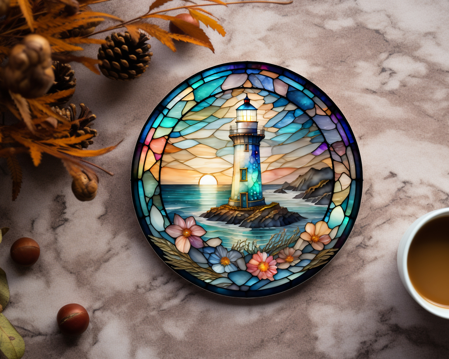 Lighthouse Ceramic Coaster SET OF 4