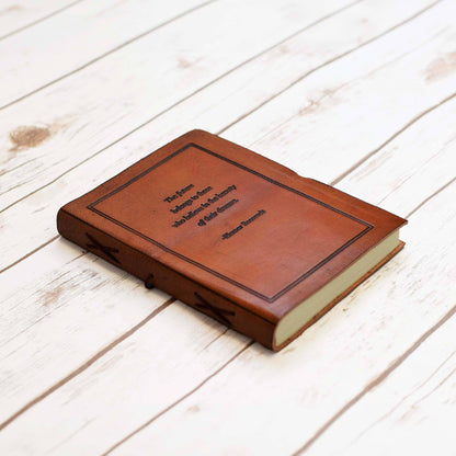 The Future Belongs, Eleanor Roosevelt Leather Journal - 8x6