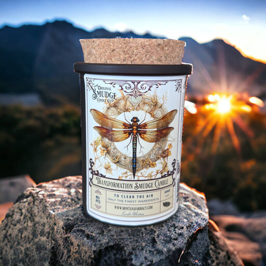 Transformation Dragonfly  Orig Smudge Candle Space Clearing