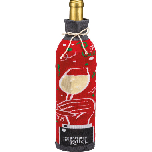 Calcetín para botella con diseño de brindis