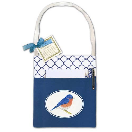 Gratitude Bag - Note Pad and Pen Bluebird