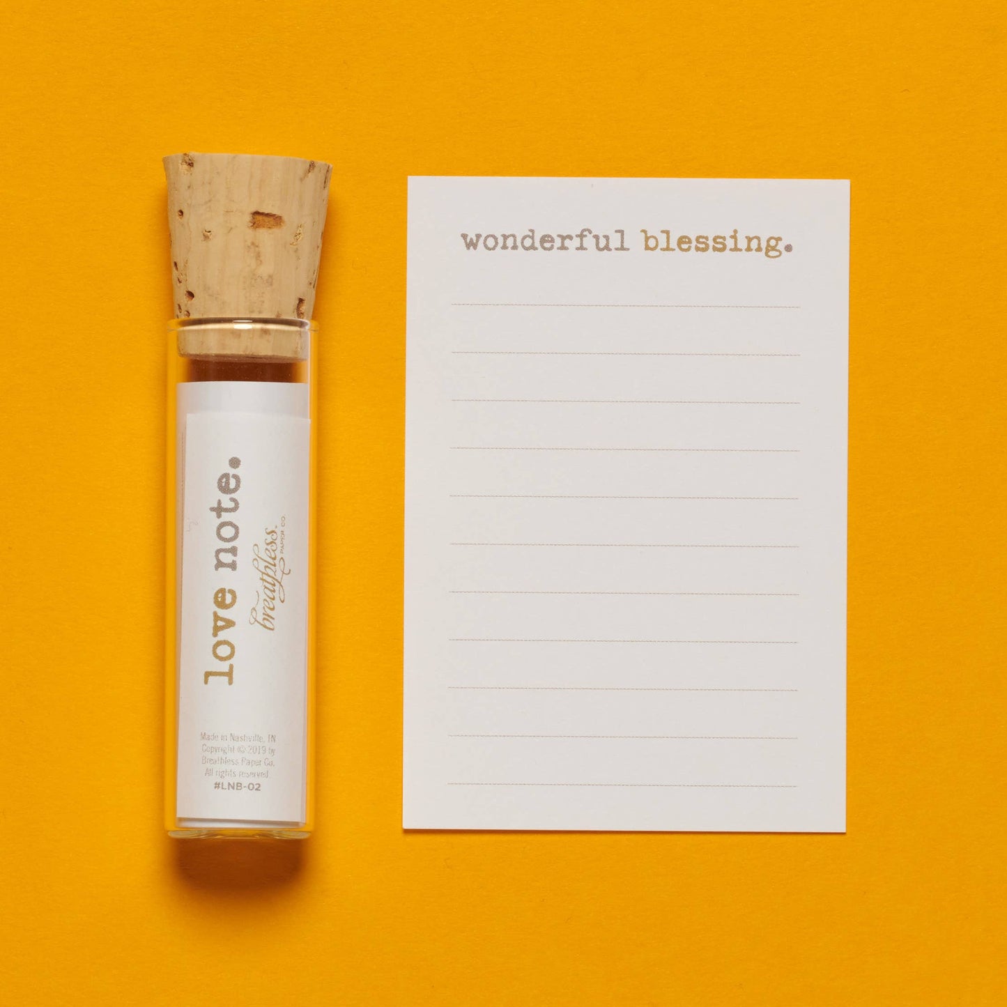 "Wonderful Blessing" Love Note Bottle