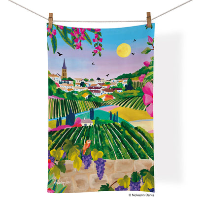 Village Vineyard Cotton Tea Towel, Mother's Day Gift