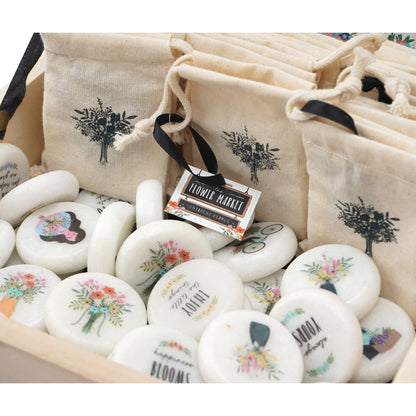 The Flower Market 10 Assorted Sentiment Pebbles In Box