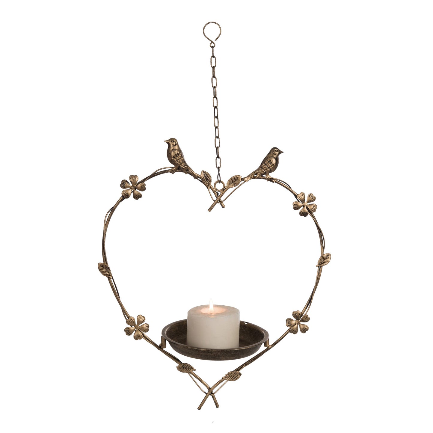 Iron Heart Hanging Birdfeeder - Metal Garden Decor