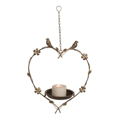 Iron Heart Hanging Birdfeeder - Metal Garden Decor