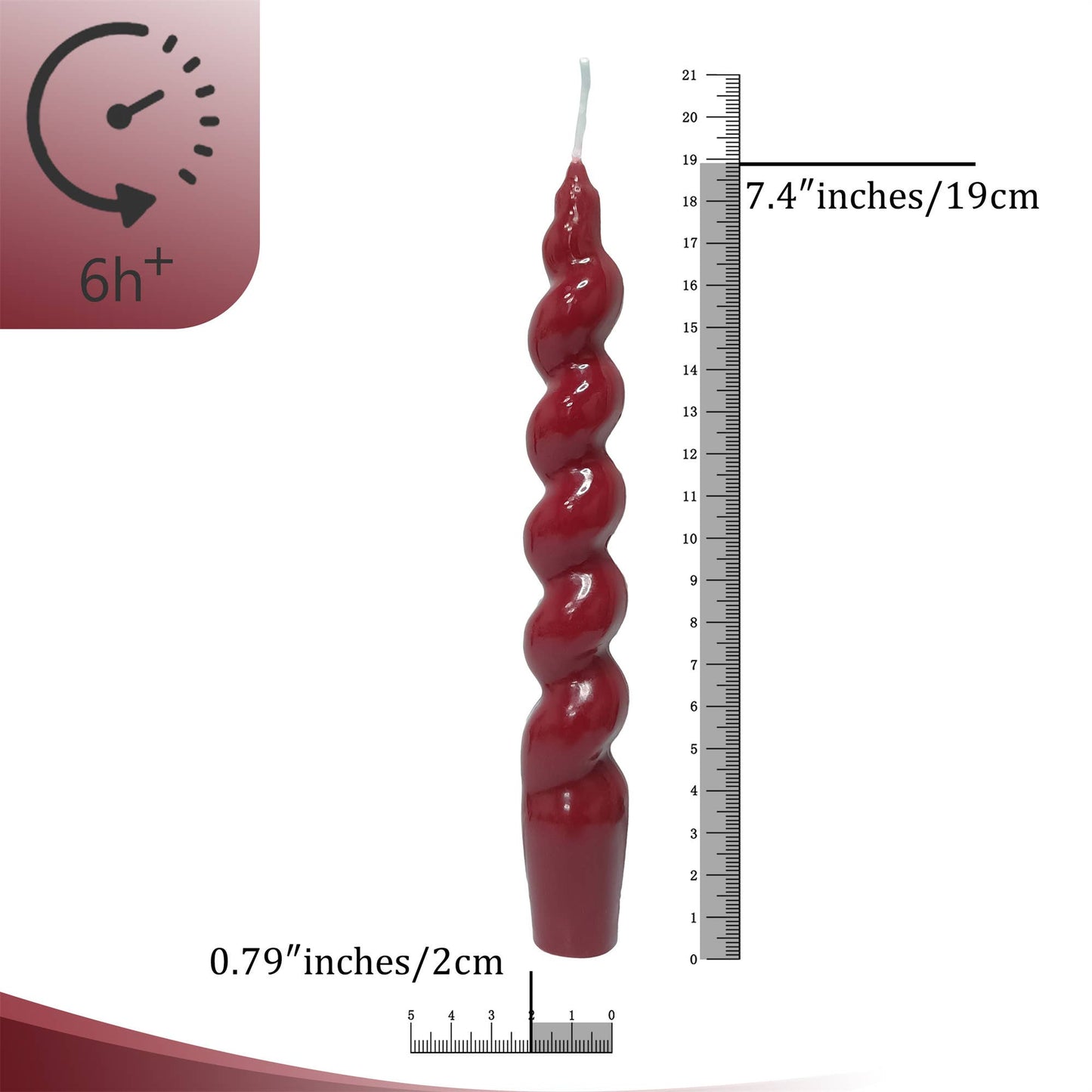 Spiral Christmas Holiday Taper Candles - set of 4