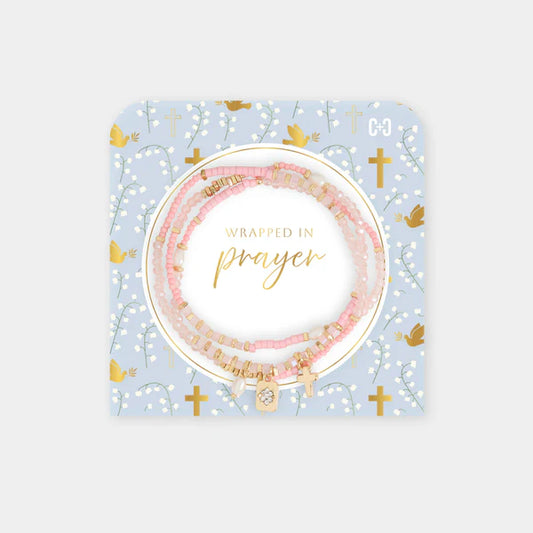 Wrapped in Prayer Bracelet: Pink