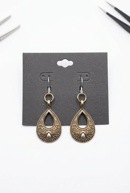 Mixed metal Earrings (gold/silver tone) (assorted design)
