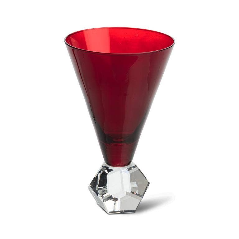 Wine Glass-Dark Red-6"H(10oz)