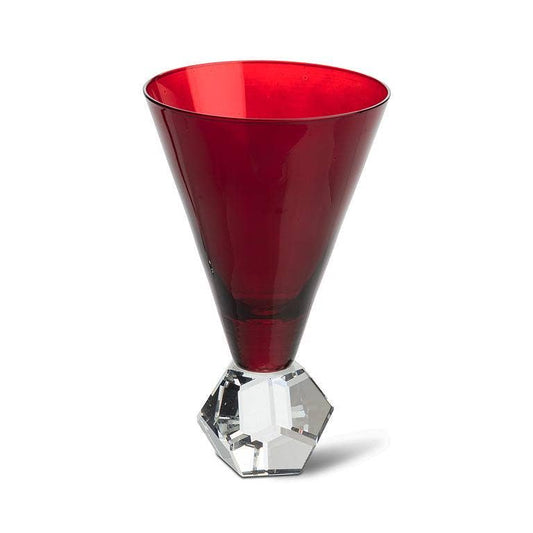 Wine Glass-Dark Red-6"H(10oz)
