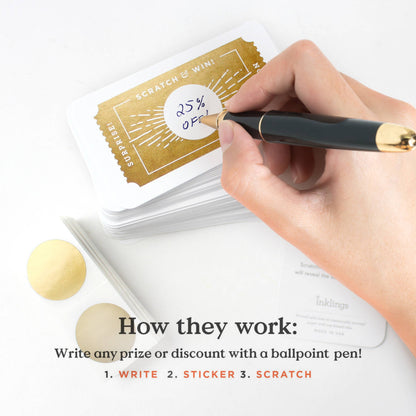 100 Customer Scratch-off Cards - Golden Ticket