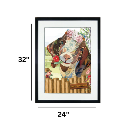 3D Collage Art | Miss Flora Mae (32"x24")