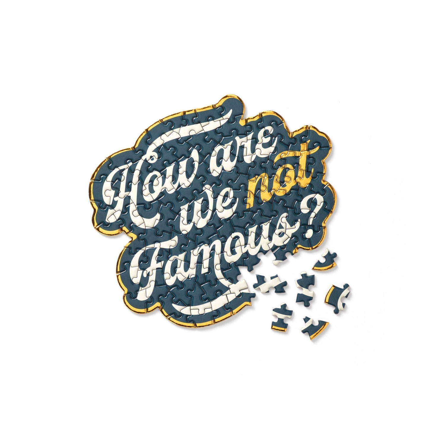 Brass Monkey How Are We Not Famous? 100 Piece Mini Shaped Puzzle