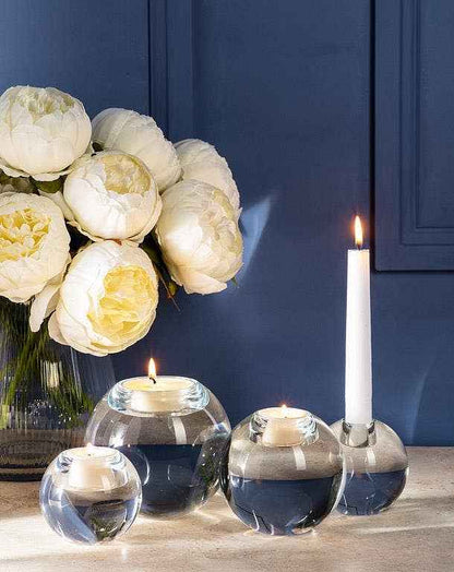 Medium Clear Ball Tealight Holder