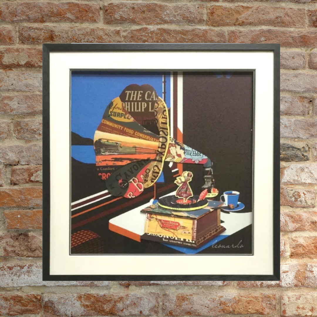 3D Collage Art | Gramophone (26"x26")