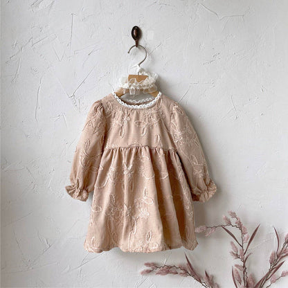 Baby Girl Jacquard Embroidered Romper