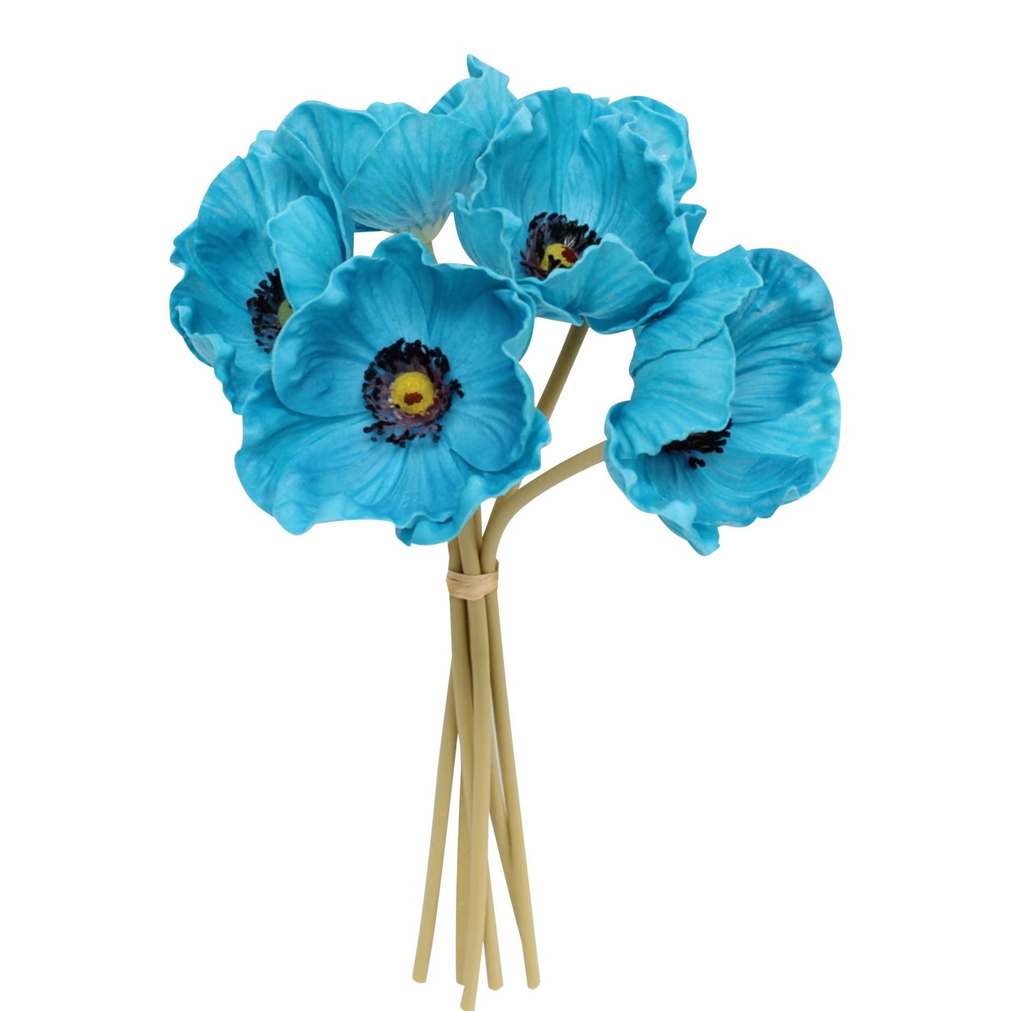 11" Real Touch Poppy-6 stems per bundle