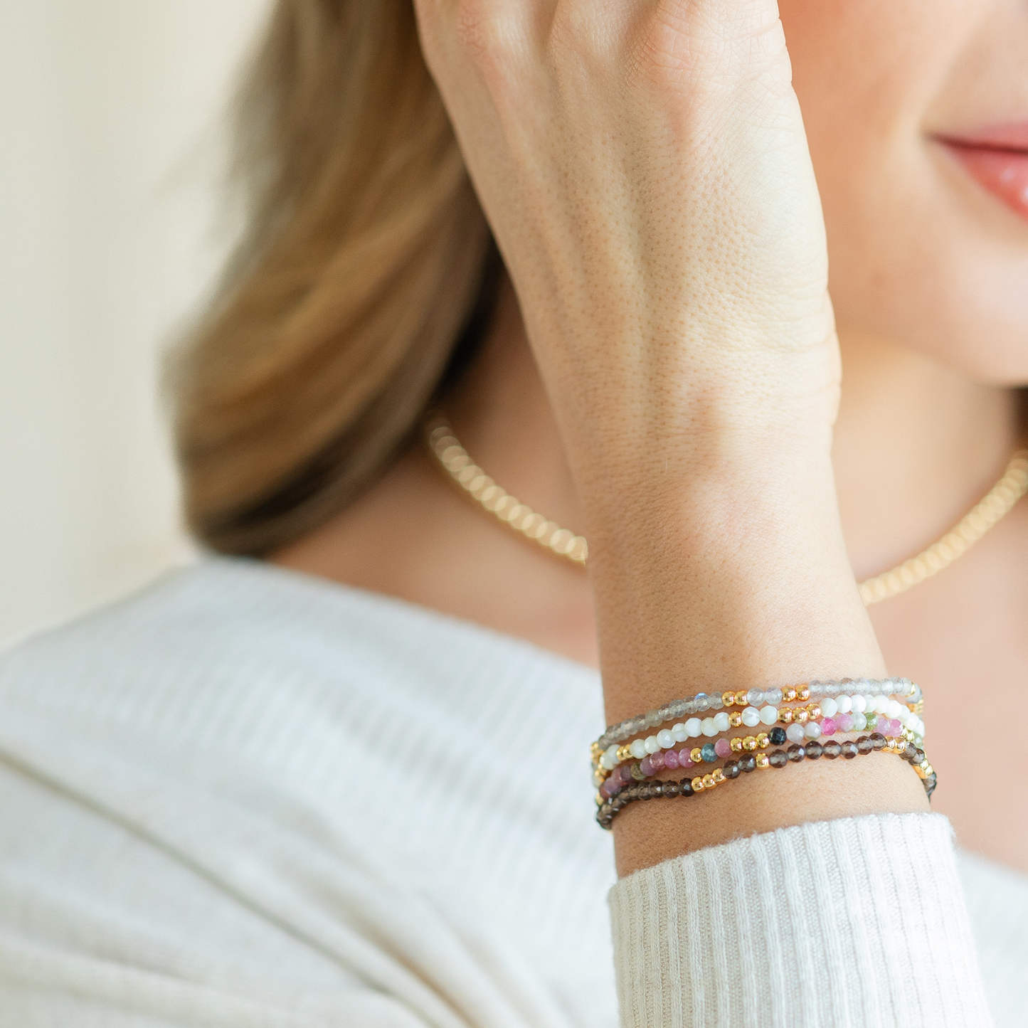 Stretch Bracelets With Beads