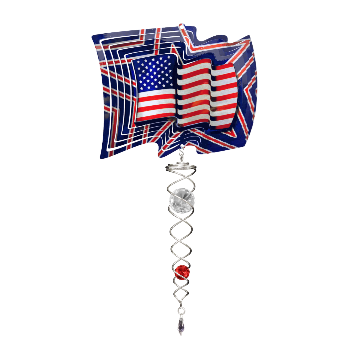 Spinfinity Designs - Bandera de EE. UU. - Mini set de molinillo de viento