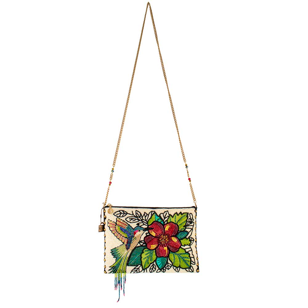 Mary Frances Accessories - Wing It Beaded Hummingbird Crossbody Clutch Beaded Handbag