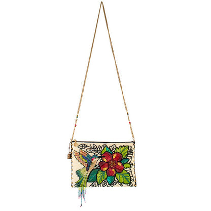 Mary Frances Accessories - Wing It Beaded Hummingbird Crossbody Clutch Beaded Handbag