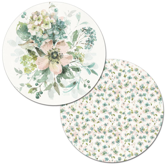 Mint Crush" Round Reversible Plastic Placemat