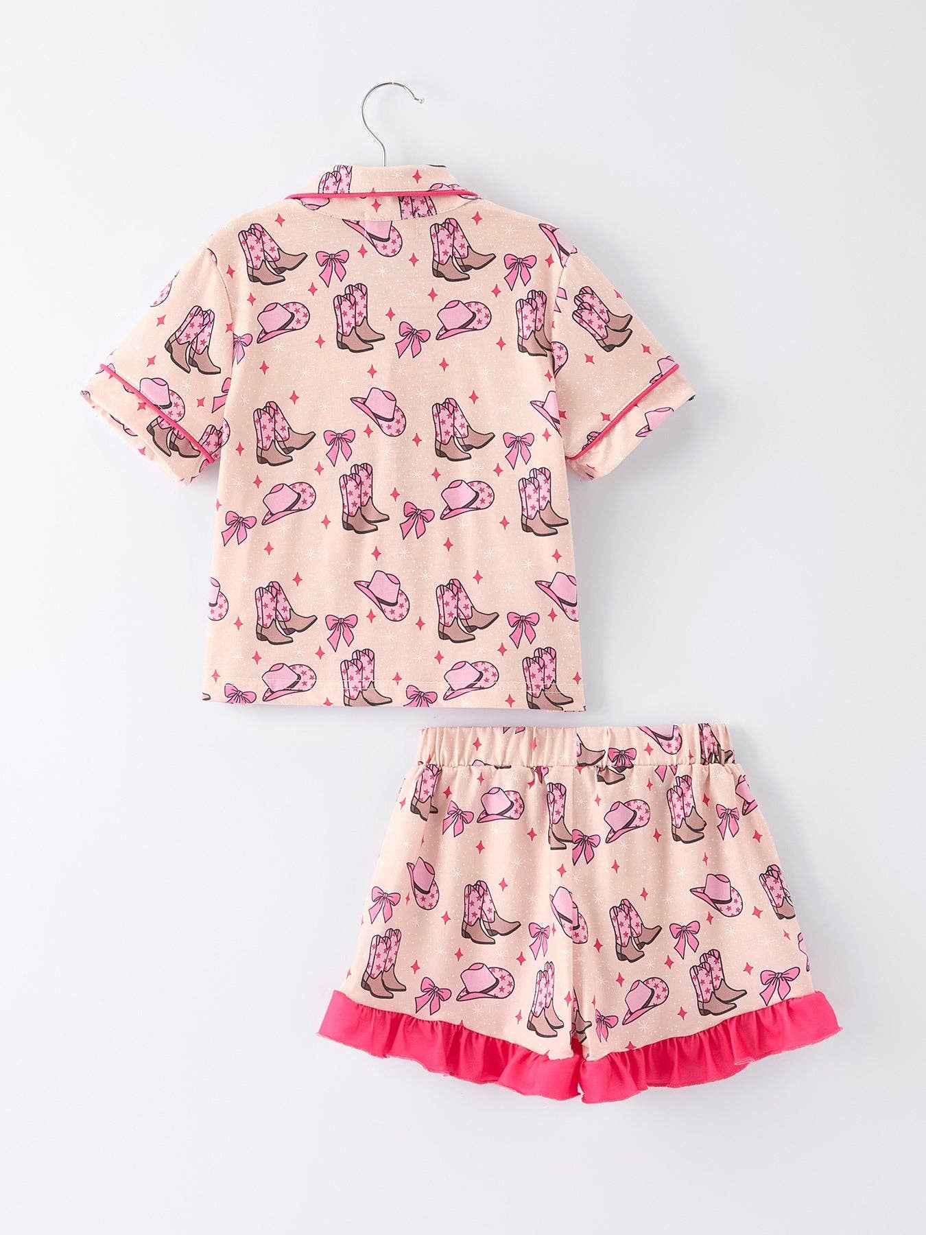 Mommy & Me Western Print Ruffle Pajama Set: 4 / KIDS