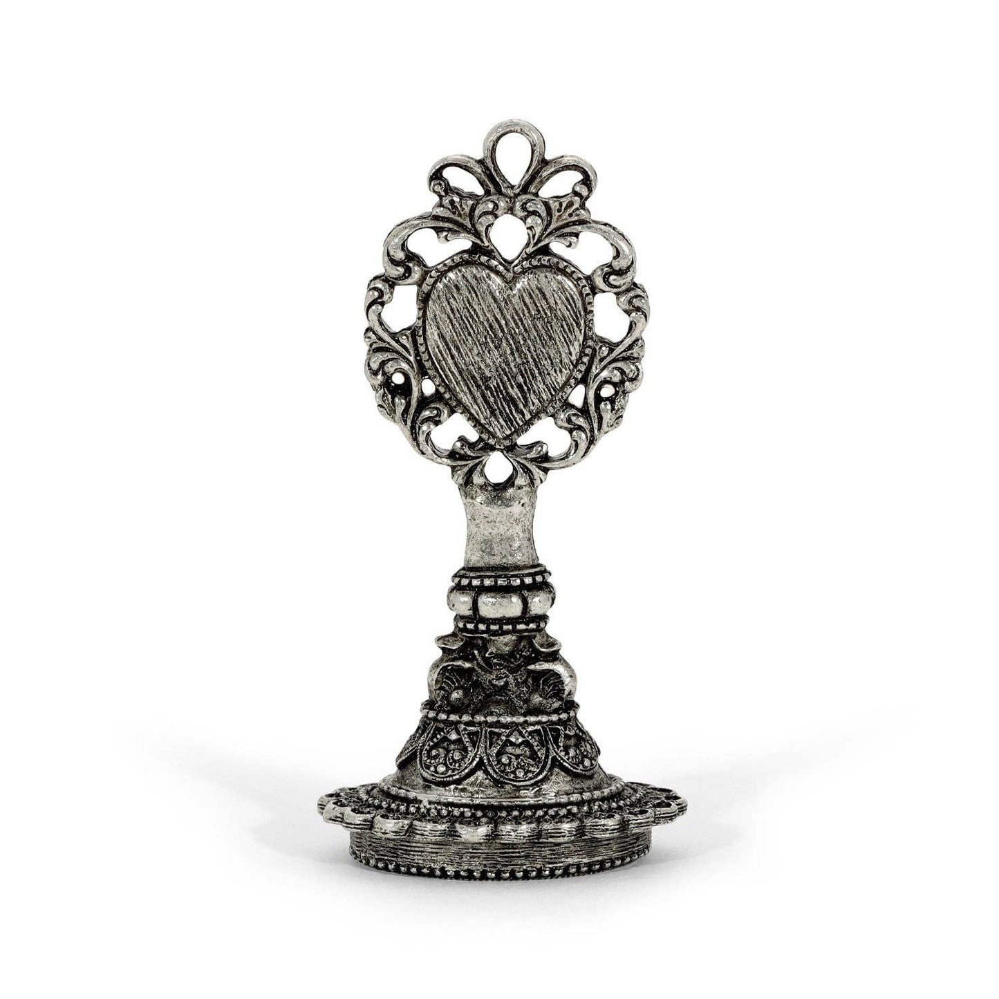 1928 Jewelry - 1928 Jewelry Filigree Heart Wax Seal Stamp