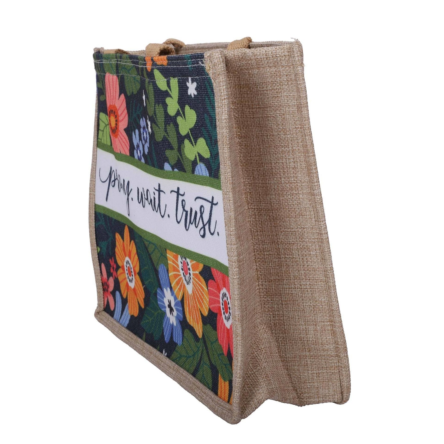 Swanson Christian Products - Woven Canvas Tote - Pray Wait Trust