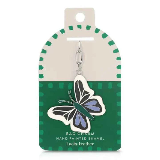 Enamel Bag Charm - Butterfly