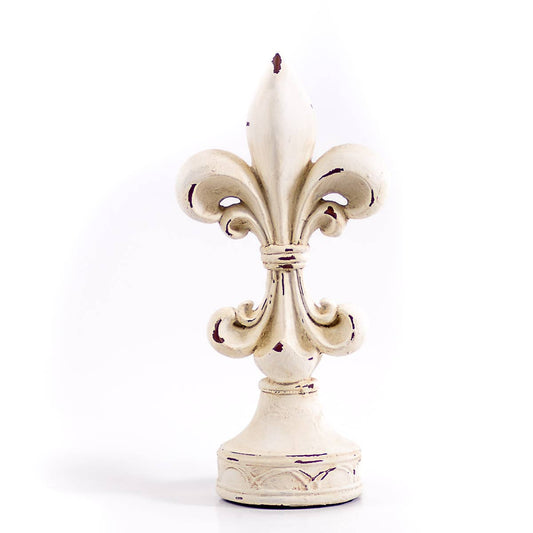 Bastia Fleur de Lis -Antique White 5.5x11