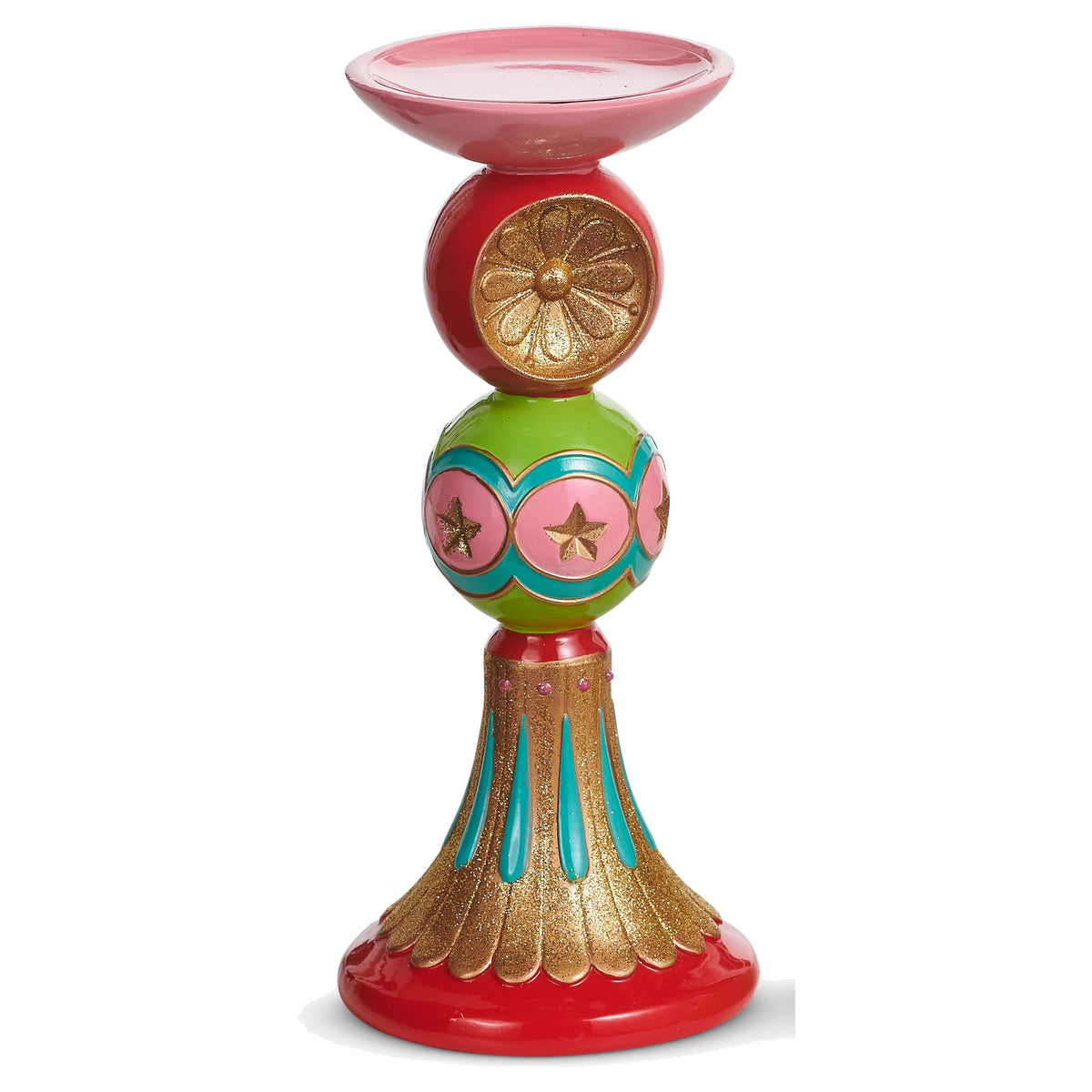 Reflector Ornament Candle Holder, Small, 9" tall