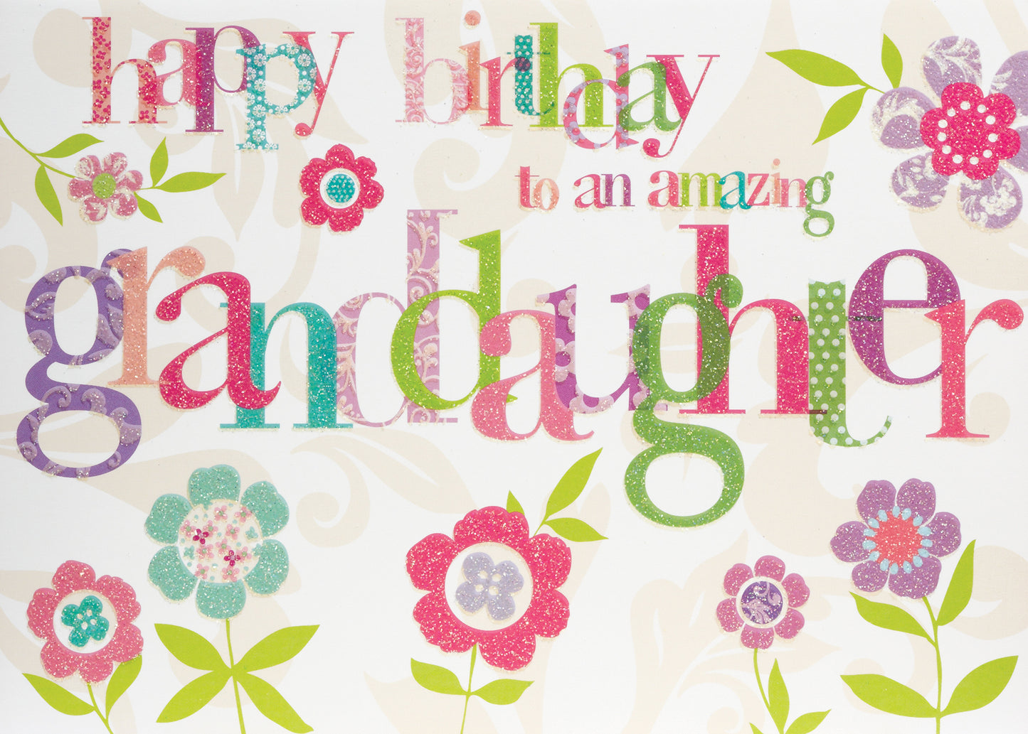Birthday Letters and Flowers Greeting Card