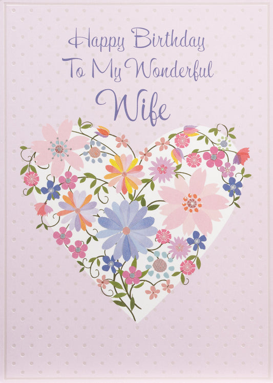Heart Filled with Flowers Greeting Card