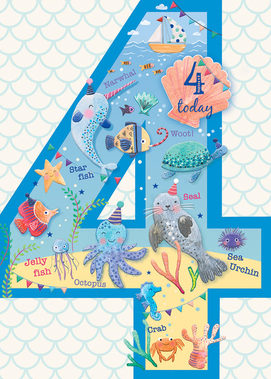 4-Underwater or Woodland Greeting Card