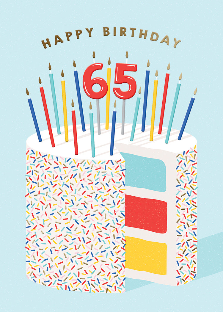 65 Cake Greeting Card