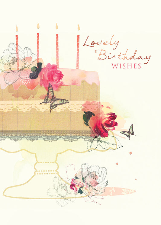 Lovely Birthday Cake Greeting Card