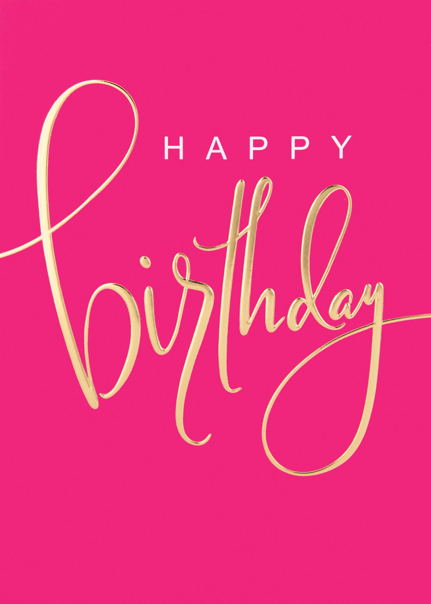 Gold and Magenta Birthday Greeting Card