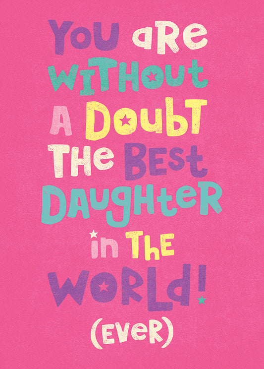 Without a Doubt Texture Lettering Greeting Card