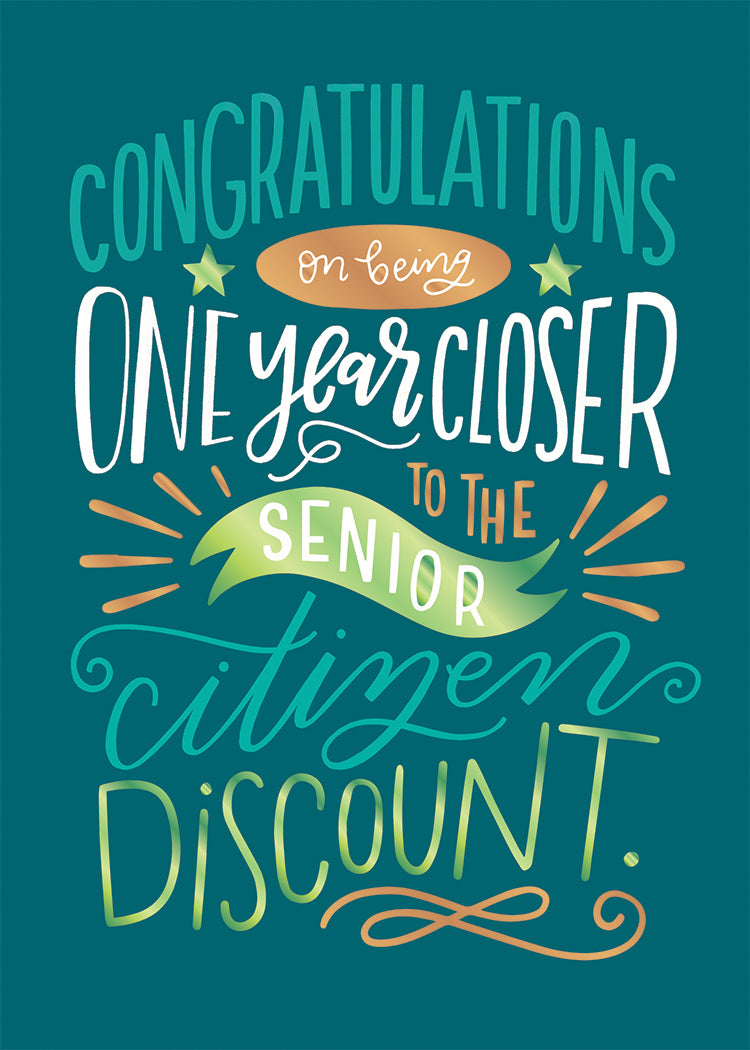 Senior Discount Greeting Card