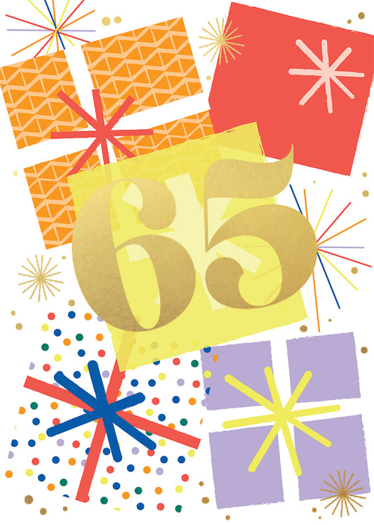 65 Gifts Greeting Card
