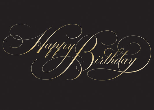 Elegant Birthday Lettering Greeting Card